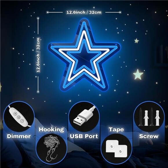 Dallas Cowboys Neon Sign NFL Football LED Wall Light Bar Man Cave Party Club NEW - Picture 3 of 7